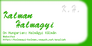 kalman halmagyi business card