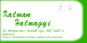 kalman halmagyi business card